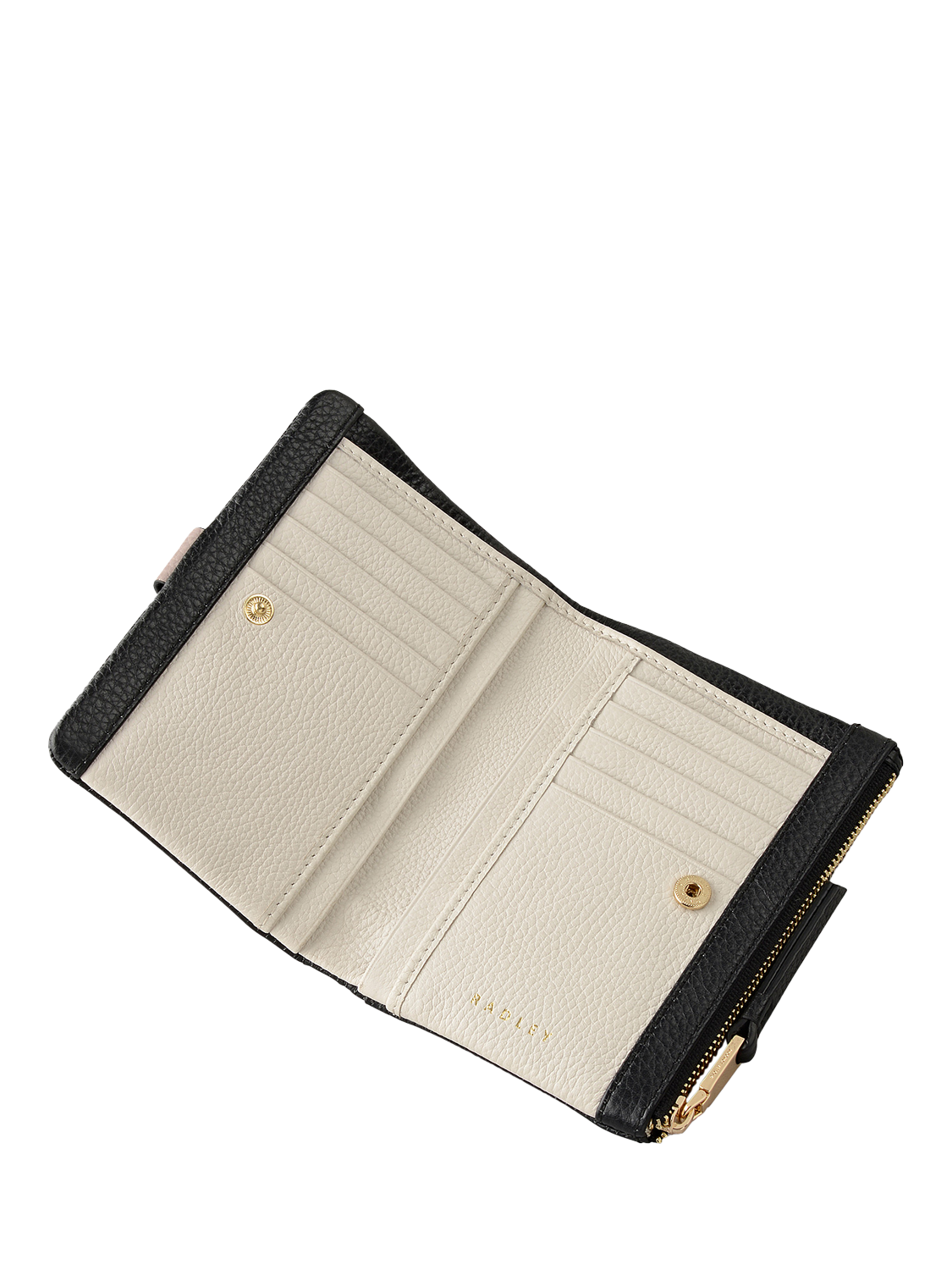 Product image 3 of 4, which shows Radley Waterloo Way Leather Medium Bifold Purse, Black