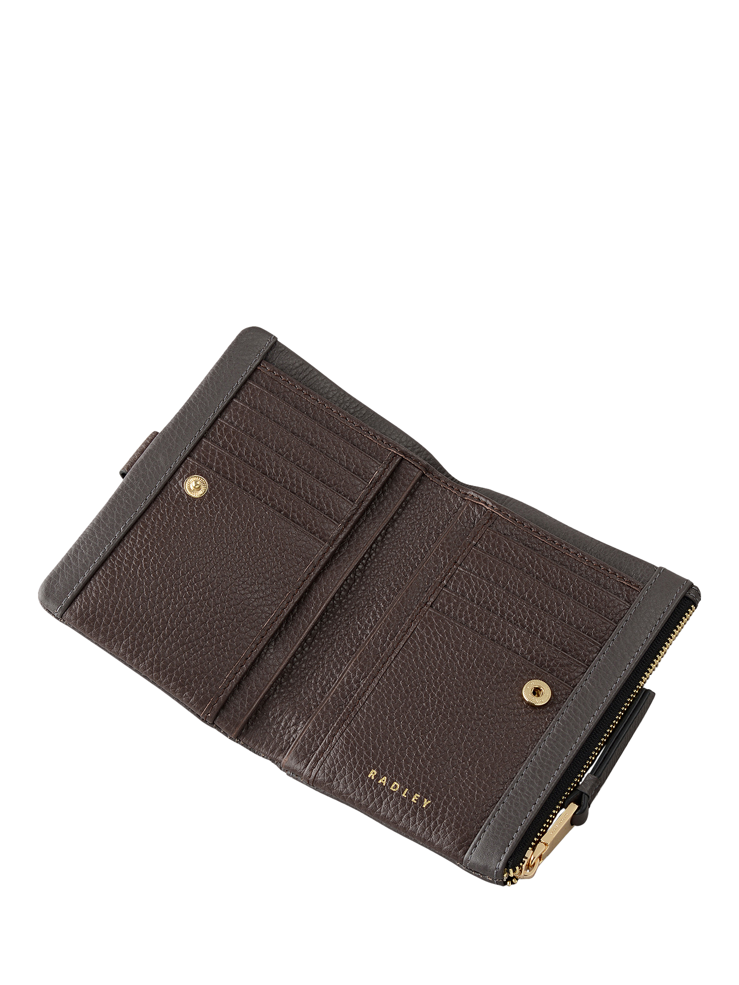 Product image 3 of 4, which shows Radley Waterloo Way Leather Medium Bifold Purse, Thunder