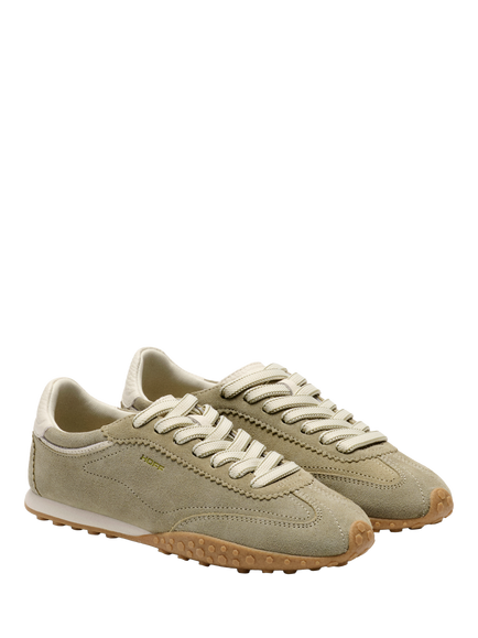 HOFF Bridge Suede Ballet Trainers, Sage - view 2, Sage