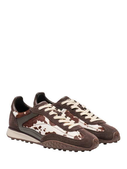HOFF Bridge MKII Lace Up Trainers, Print Brown - view 2, Print Brown