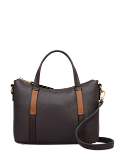 Radley Waterloo Way Zip Top Leather Small Grab Bag, Thunder