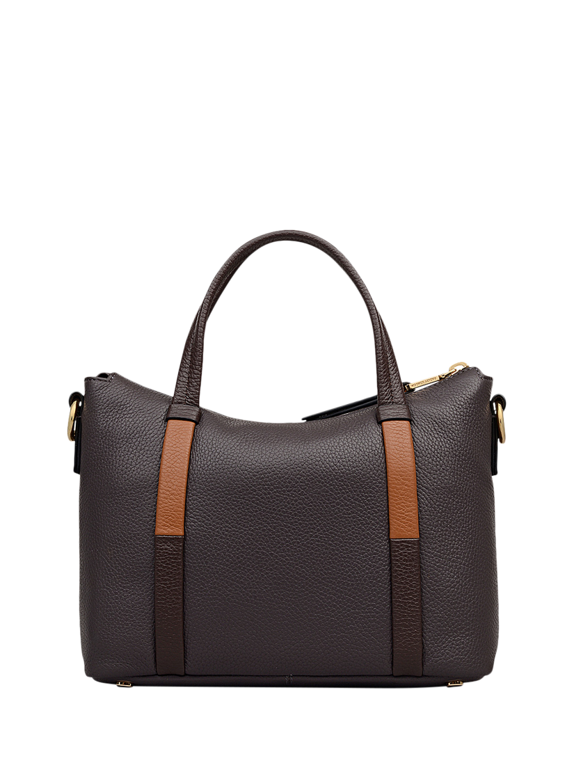 Product image 2 of 5, which shows Radley Waterloo Way Zip Top Leather Small Grab Bag, Thunder, One Size