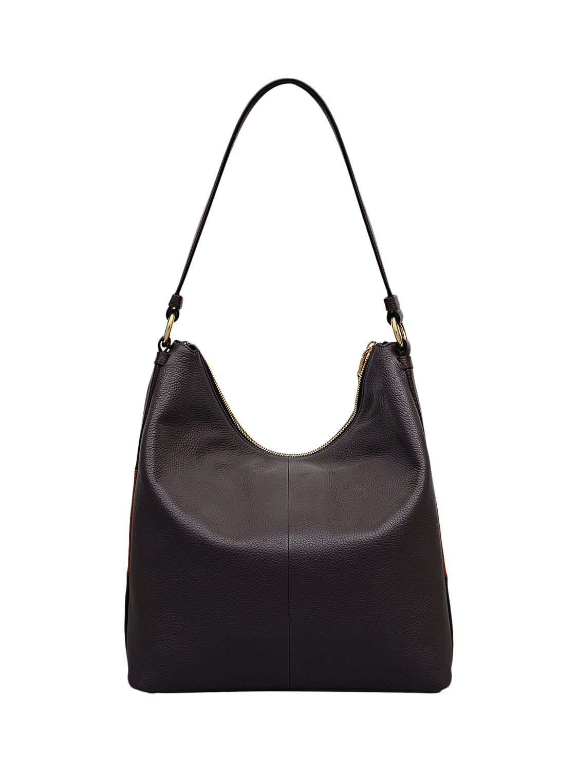 Product image 2 of 6, which shows Radley Waterloo Way Zip Top Leather Medium Shoulder Bag, Thunder, One Size
