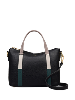 Radley Waterloo Way Zip Top Leather Small Grab Bag, Black