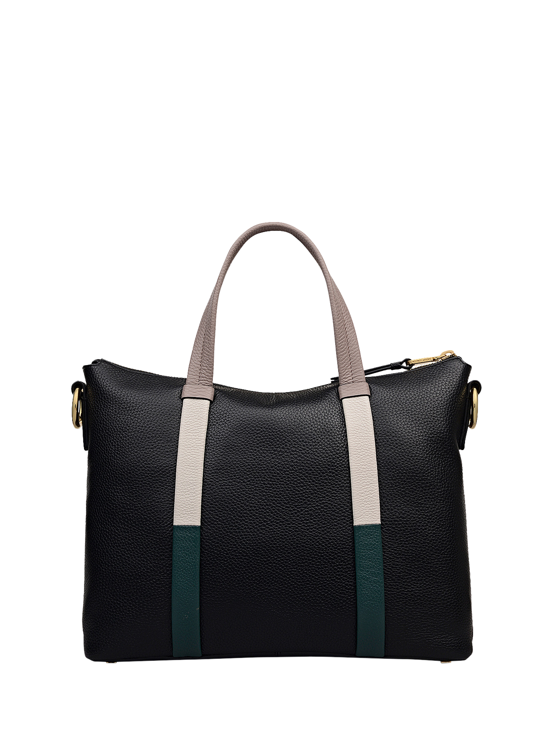 Product image 2 of 6, which shows Radley Waterloo Way Zip Top Leather Medium Grab Bag, Black, One Size
