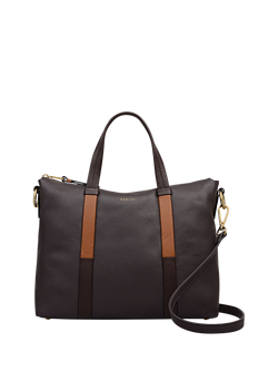 Radley Waterloo Way Zip Top Leather Medium Grab Bag, Thunder