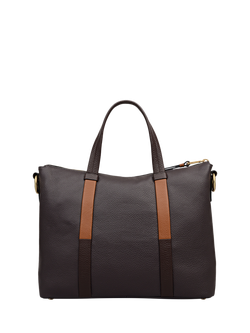 Radley Waterloo Way Zip Top Leather Medium Grab Bag - view 2, Thunder