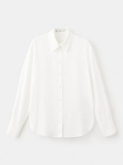 Mango Relaxed Long Sleeve Shirt, White, White