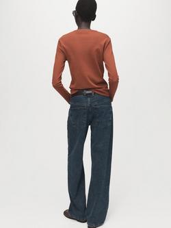 Mango Crew Neck Long Sleeve Top - view 2, Rust