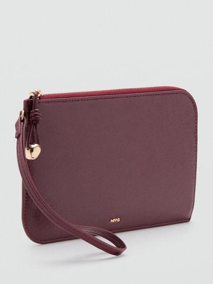 Mango Clutch Bag, Bordeaux - view 2, Bordeaux