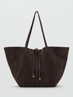 Mango Leather Tote Bag, Chocolate, Chocolate