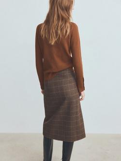 Mango Mock Neck Contour Jumper - view 2, Caramel