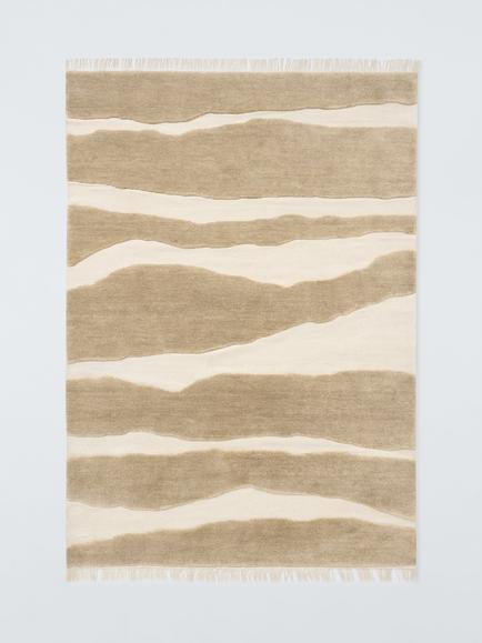 John Lewis Birling Hand Knotted Pure Wool Rug, Warm Sand, Warm Sand