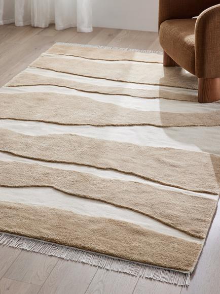 John Lewis Birling Hand Knotted Pure Wool Rug, Warm Sand - view 2, Warm Sand