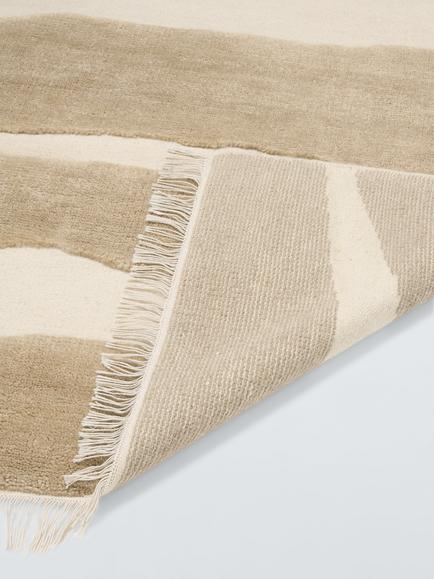 John Lewis Birling Hand Knotted Pure Wool Rug, Warm Sand - view 2, Warm Sand