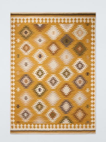John Lewis Ediz Kelim Hand Woven Wool Rich Rug, Ochre, Ochre