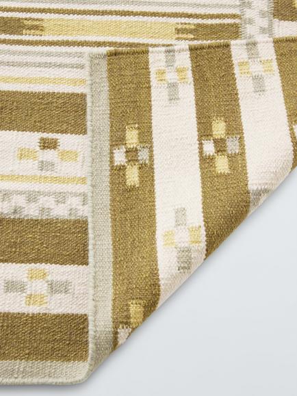 John Lewis Ediz Kelim Flatweave Wool Rich Rug, Green - view 2, Green