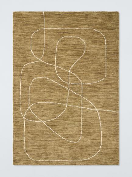 John Lewis Etch Rug, Bronze Green, Bronze Green