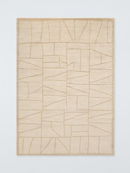 John Lewis Henrik Pure Wool Hand Knotted Rug, Natural, Natural