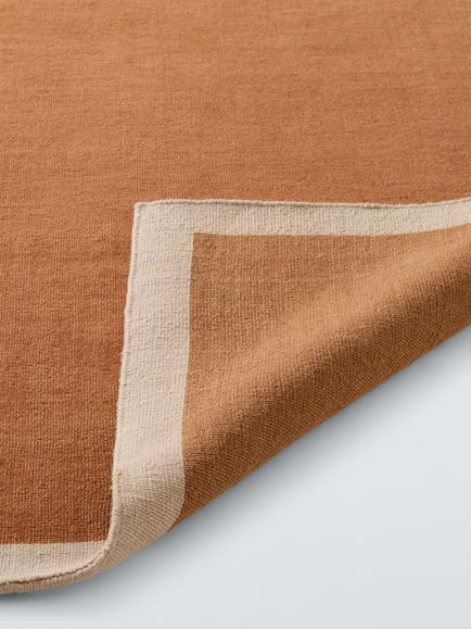 John Lewis Lars Border Hand Loomed Pure Wool Rug, Auburn - view 2, Auburn