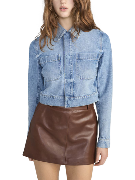 FRAME The Small Denim Jacket, Blue, Blue
