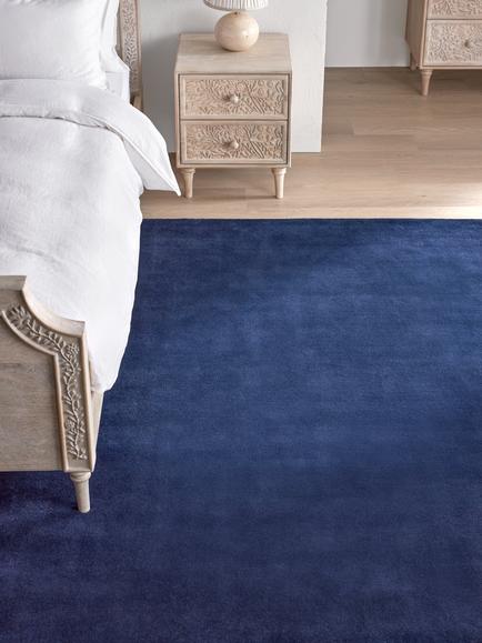 John Lewis Luxury Deep Pile Hand Woven Pure Wool Rug - view 2, Dark Night Sky