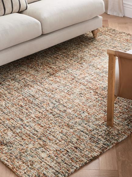 John Lewis Mingle Pure Wool Textured Rug, Multi - view 2, Multi