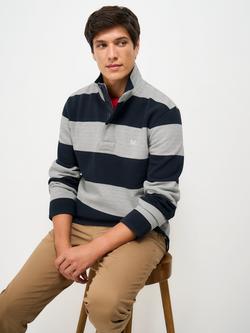 Crew Clothing Padstow Cotton Blend Pique Polo Shirt, Graphite Grey, Graphite Grey