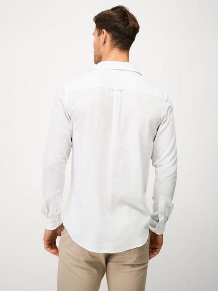Crew Clothing Linen Blend Regular Fit Shirt - view 2, White