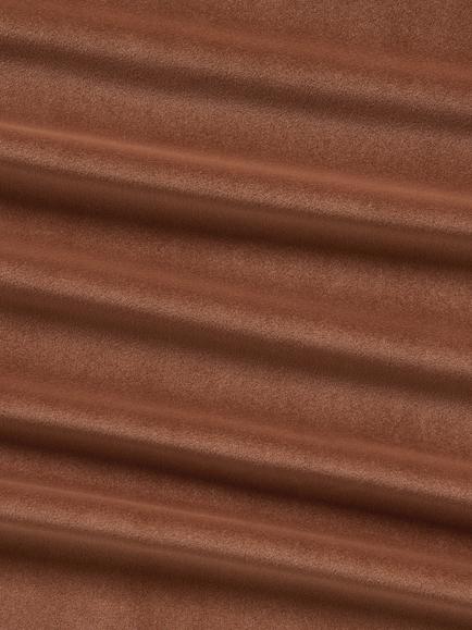 John Lewis Matt Velvet Ultra Thermal Lined Pencil Pleat Door Curtain - view 2, Ginger