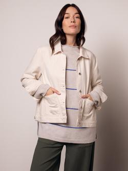 Celtic & Co. Patch Pocket Collared Jacket, Undyed Oatmeal, Undyed Oatmeal