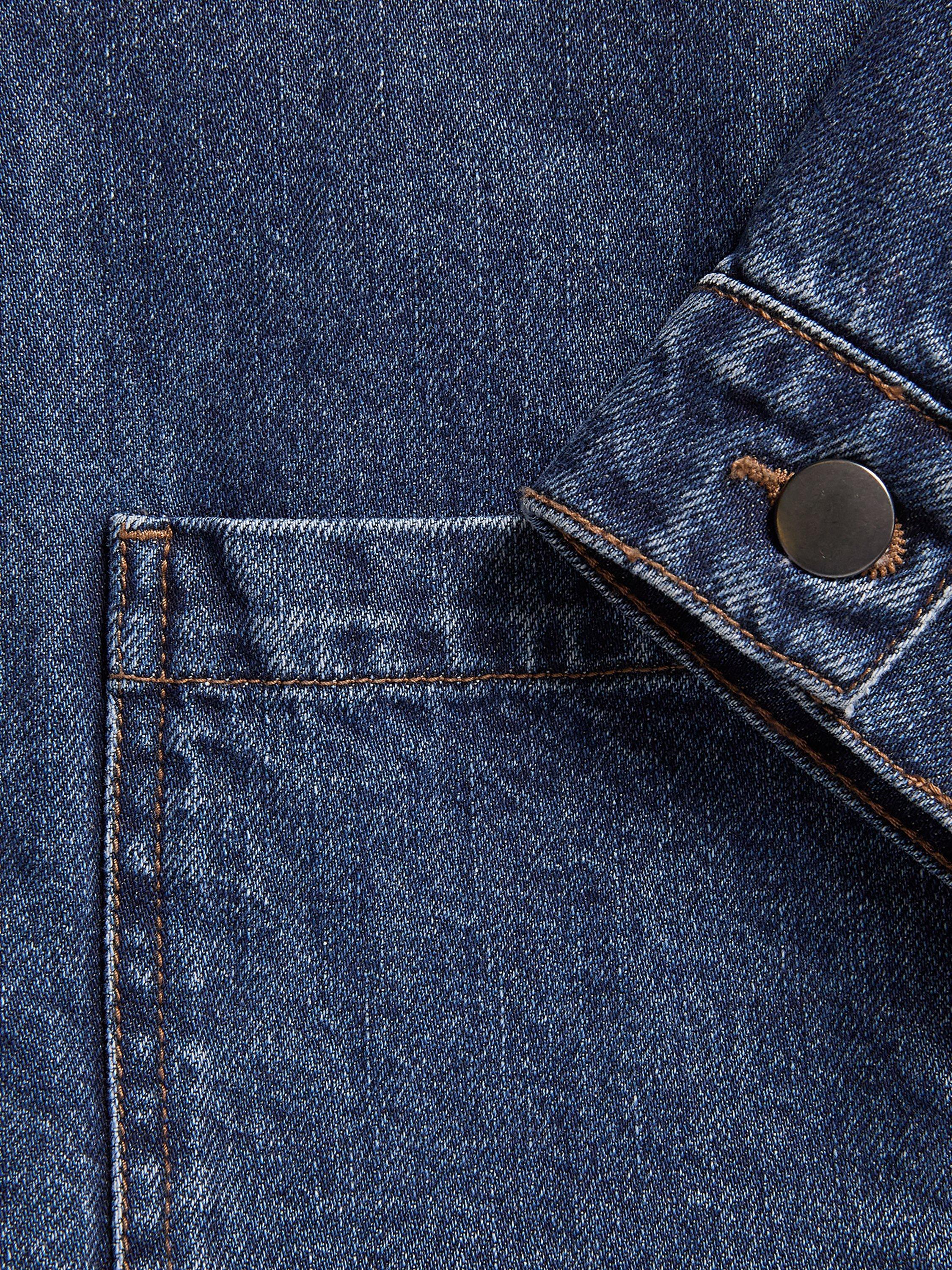 Product image 4 of 6, which shows Celtic & Co. Patch Pocket Denim Jacket, Indigo Rinse Wash, 8