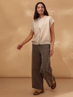 Celtic & Co. Wide Leg Cropped Jeans, Chocolate Brown, Chocolate Brown