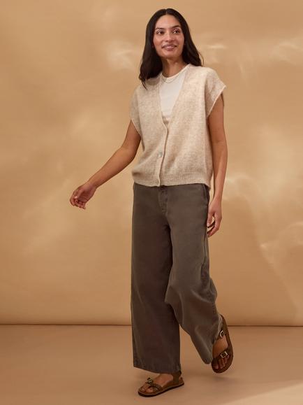 Celtic & Co. Wide Leg Cropped Jeans, Chocolate Brown, Chocolate Brown