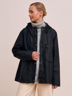 Celtic & Co. Pleat Back Wax Jacket, Dark Navy, Dark Navy