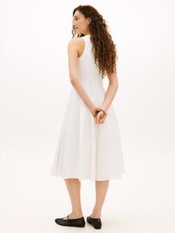 Tommy Hilfiger Crew Neck Button Side Midi Dress - view 2, White