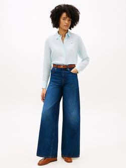 Tommy Hilfiger High Rise Wide Leg Jeans, Dark Blue - view 2, Dark Blue
