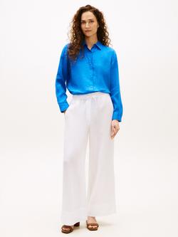 Tommy Hilfiger Essential Relaxed Fit Pure Yarn Dyed Linen Shirt, Royal Blue - view 2, Royal Blue