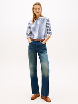 Tommy Hilfiger Stripe Oversized Shirt, Blue/Multi - view 2, Blue/Multi