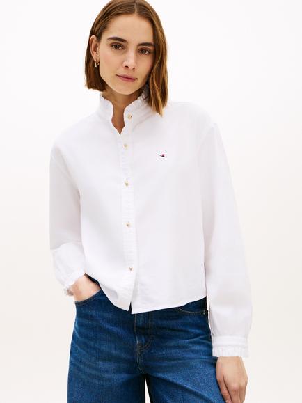 Tommy Hilfiger Boxy Oxford Shirt, White, White