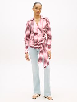 Tommy Hilfiger Stripe Tie Side Wrap Shirt, Multi - view 2, Multi