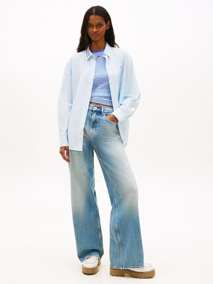 Tommy Hilfiger Linen Rich Relaxed Fit Shirt, Light Blue - view 2, Light Blue