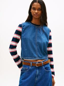 Tommy Hilfiger Chambray Tie Side Top, Dark Blue, Dark Blue