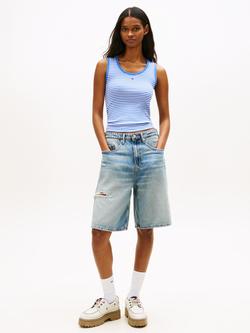 Tommy Hilfiger Charlie Distressed Denim Shorts, Light Blue - view 2, Light Blue