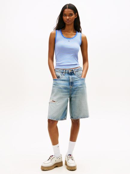 Tommy Hilfiger Charlie Distressed Denim Shorts, Light Blue - view 2, Light Blue