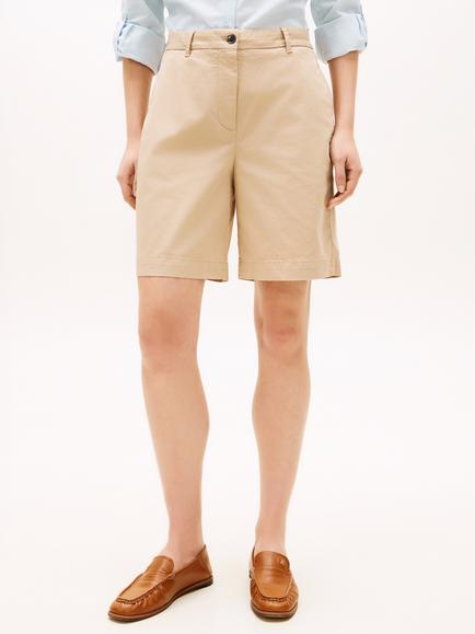 Tommy Hilfiger Garment Dyed Tailored Shorts, Brown, Brown