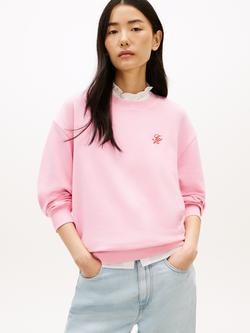 Tommy Hilfiger Script Logo Sweatshirt, Light Pink