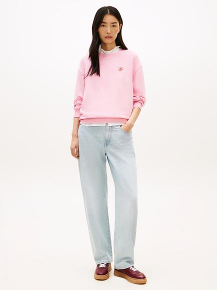 Tommy Hilfiger Script Logo Sweatshirt - view 2, Light Pink