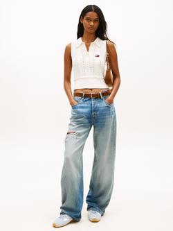 Tommy Hilfiger Cable Knit Sleeveless Jumper, Beige - view 2, Beige