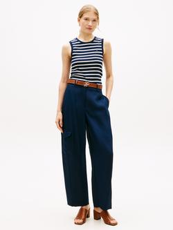 Tommy Hilfiger Striped Slim Fit Vest Top, Blue/White - view 2, Blue/White